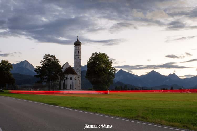St. Coloman Church with Neuschwanstein, Bavaria
