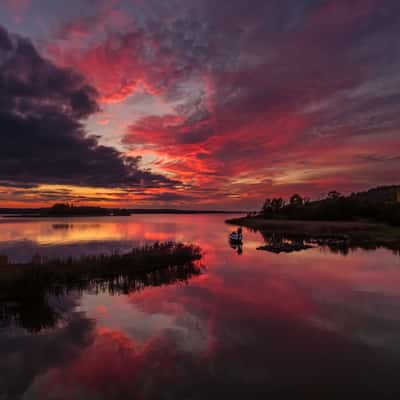 Stegeborg, evening light over the Slätbaken, Sweden
