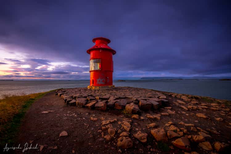 Súgandisey Island Light Beacon, Iceland