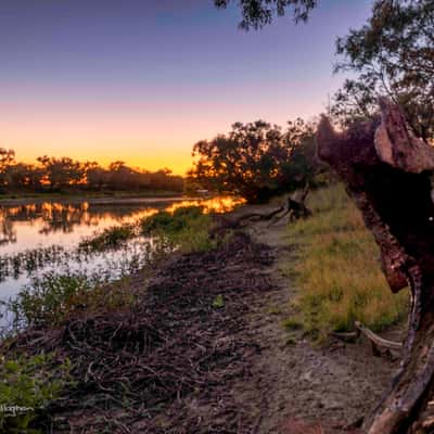 Sunrise Thomson River, Longreach, Queensland, Australia