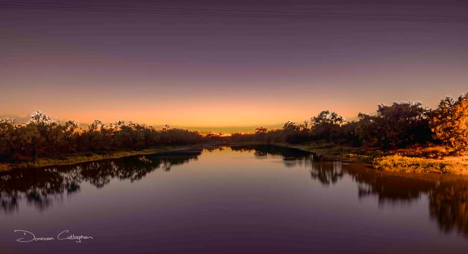 Sunrise Thomson River, Longreach, Queensland