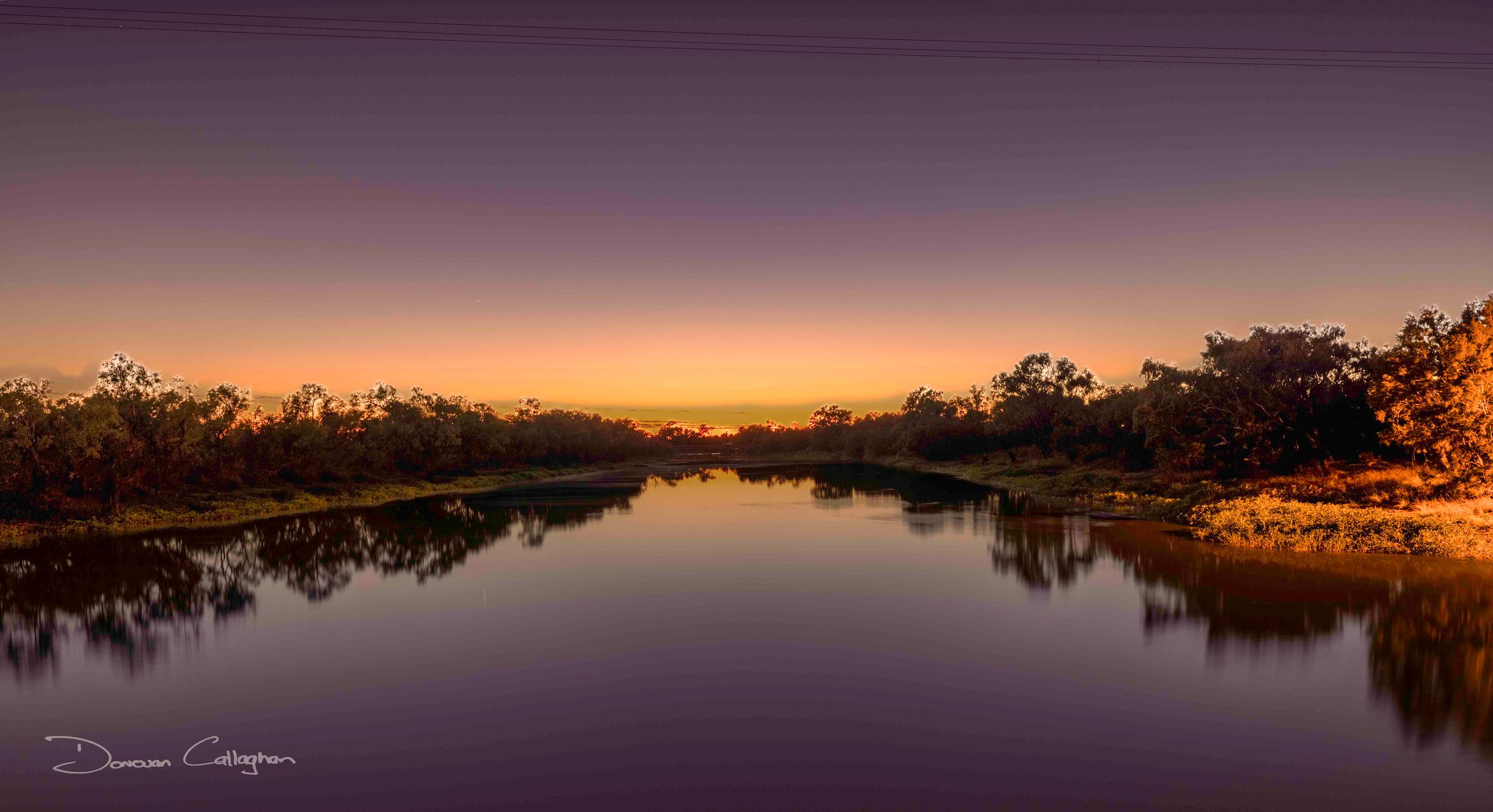 Sunrise Thomson River, Longreach, Queensland, Australia