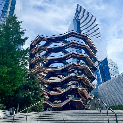 The Vessel from inside Hudson Yards