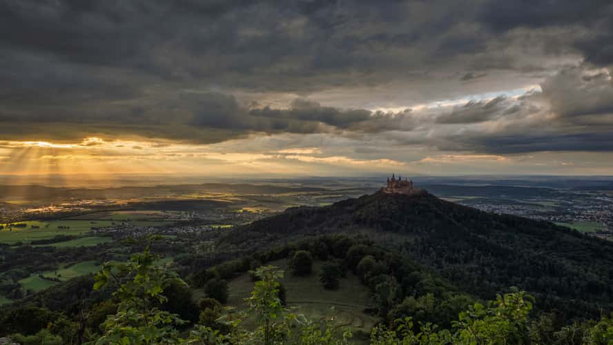 The view on Hohenzollern Castle from Zellerhorn Gipfel