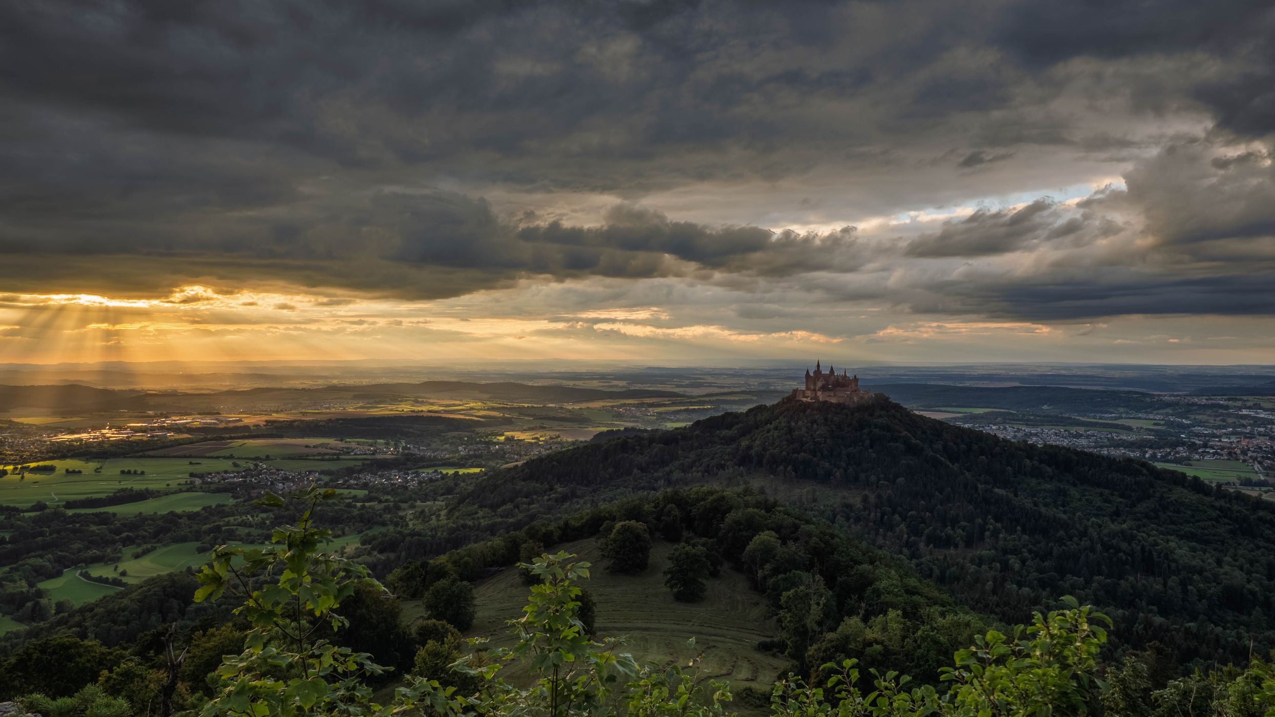 The view on Hohenzollern Castle from Zellerhorn Gipfel, Germany