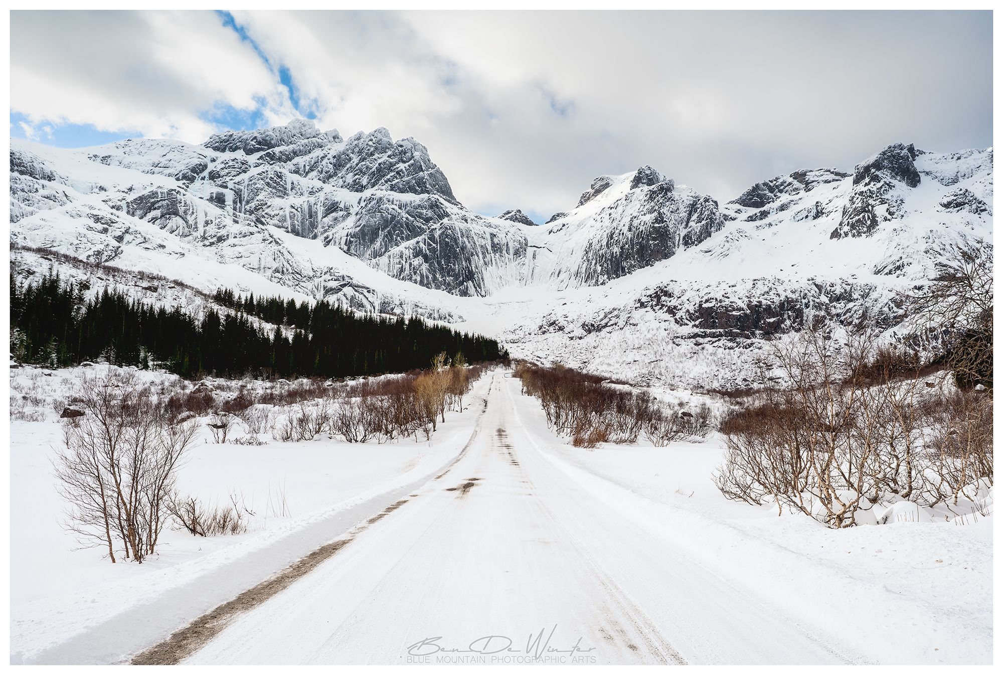 The road to Nusfjord, Lofoten, Norway