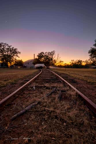 Train line to Blackall Woolsour, Blackall, Outback Qld