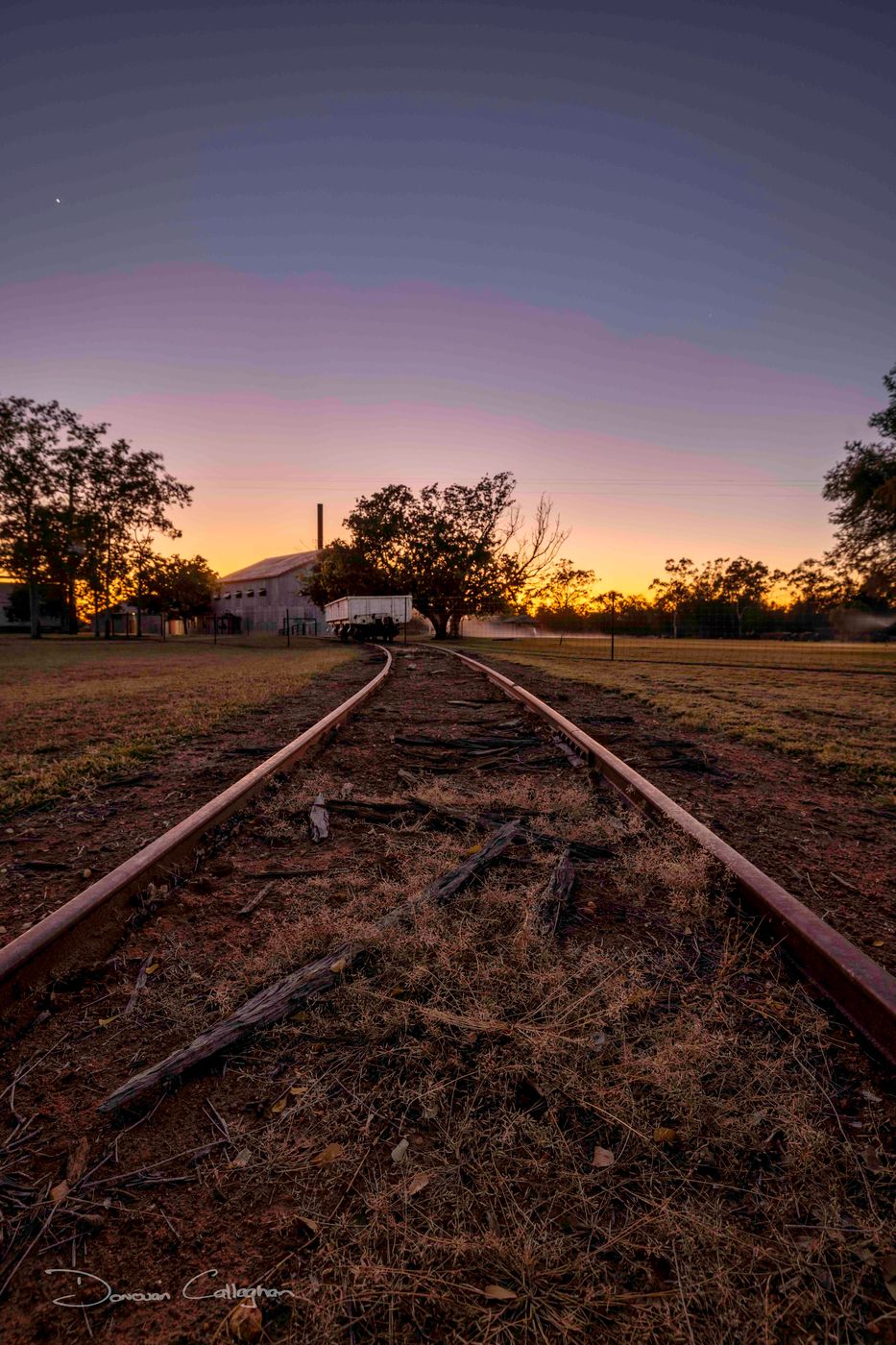 Train line to Blackall Woolsour, Blackall, Outback Qld, Australia