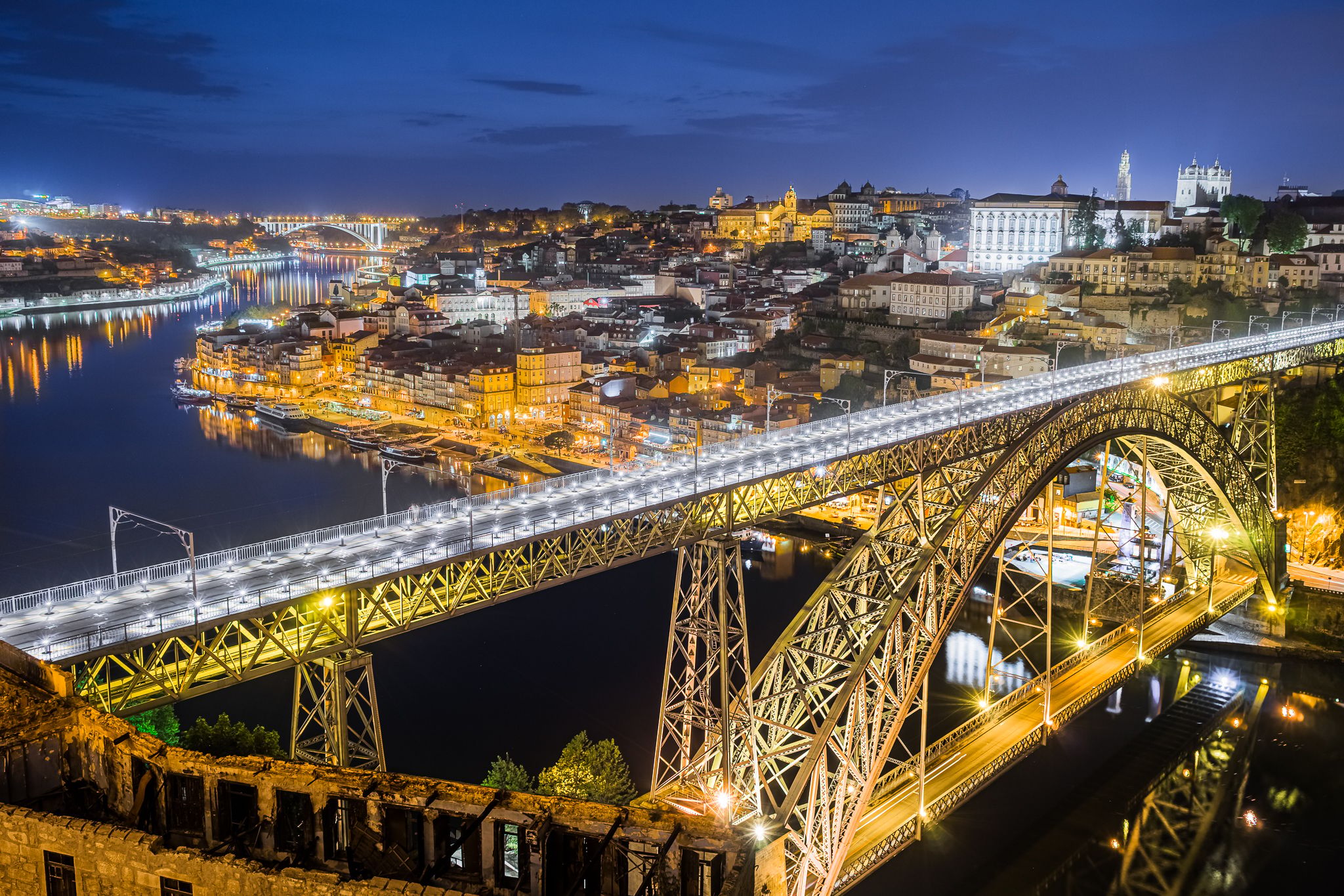 View onto Porto from the Ponte Luís I, Portugal