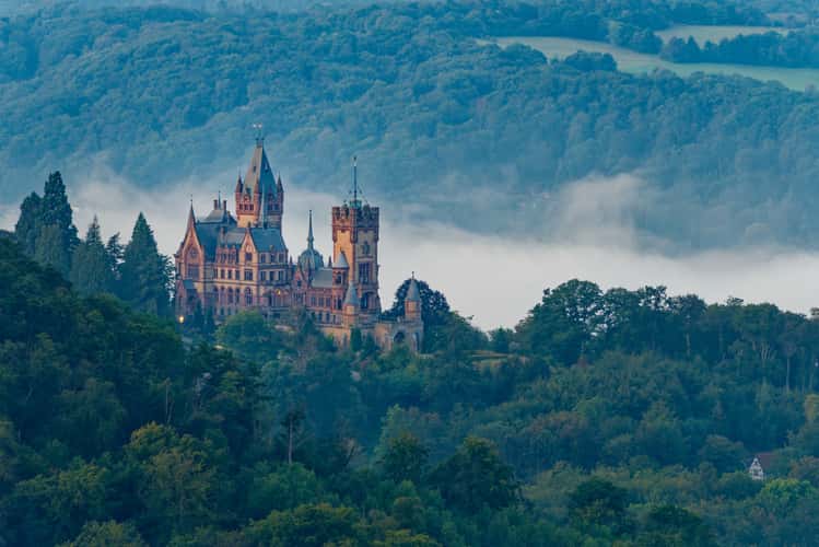View to Drachenfels from Petersberg
