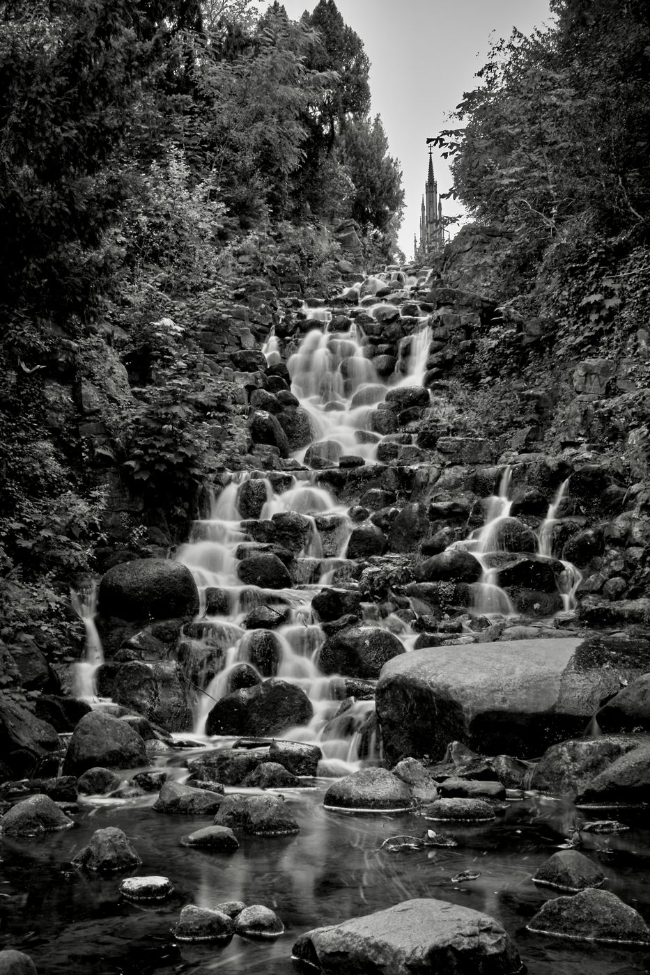 Viktoriapark Waterfall, Berlin, Germany