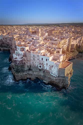 Aerial view of Polignano a Mare