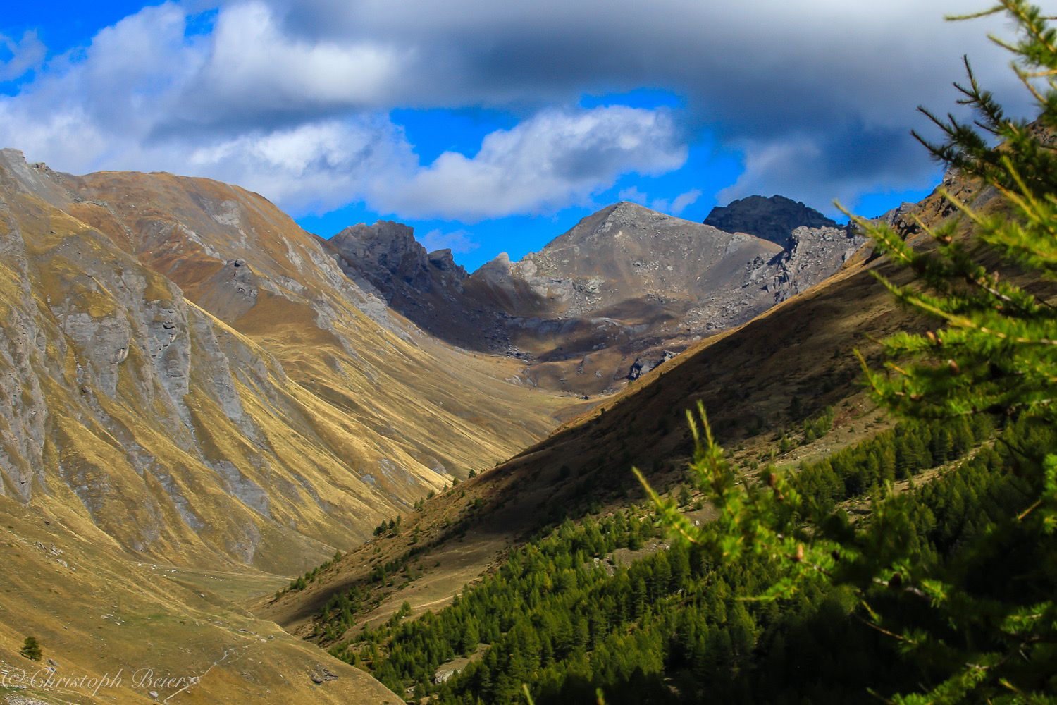 along road at dell Agnello, Italy