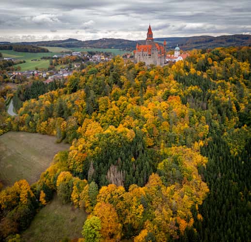 Castle Bouzov in autumn colors