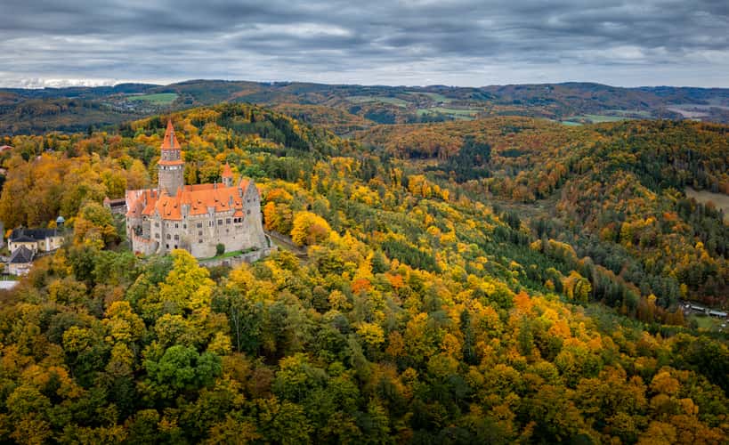 Castle Bouzov in autumn colors