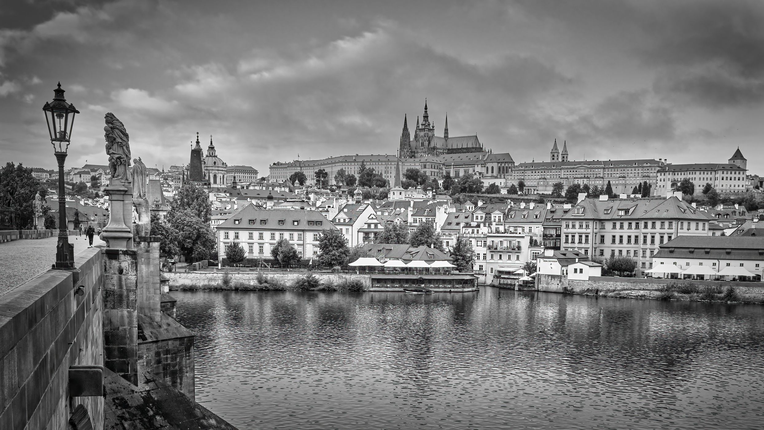 Charles Bridge and Old Town Panorama over the river, Czech Republic