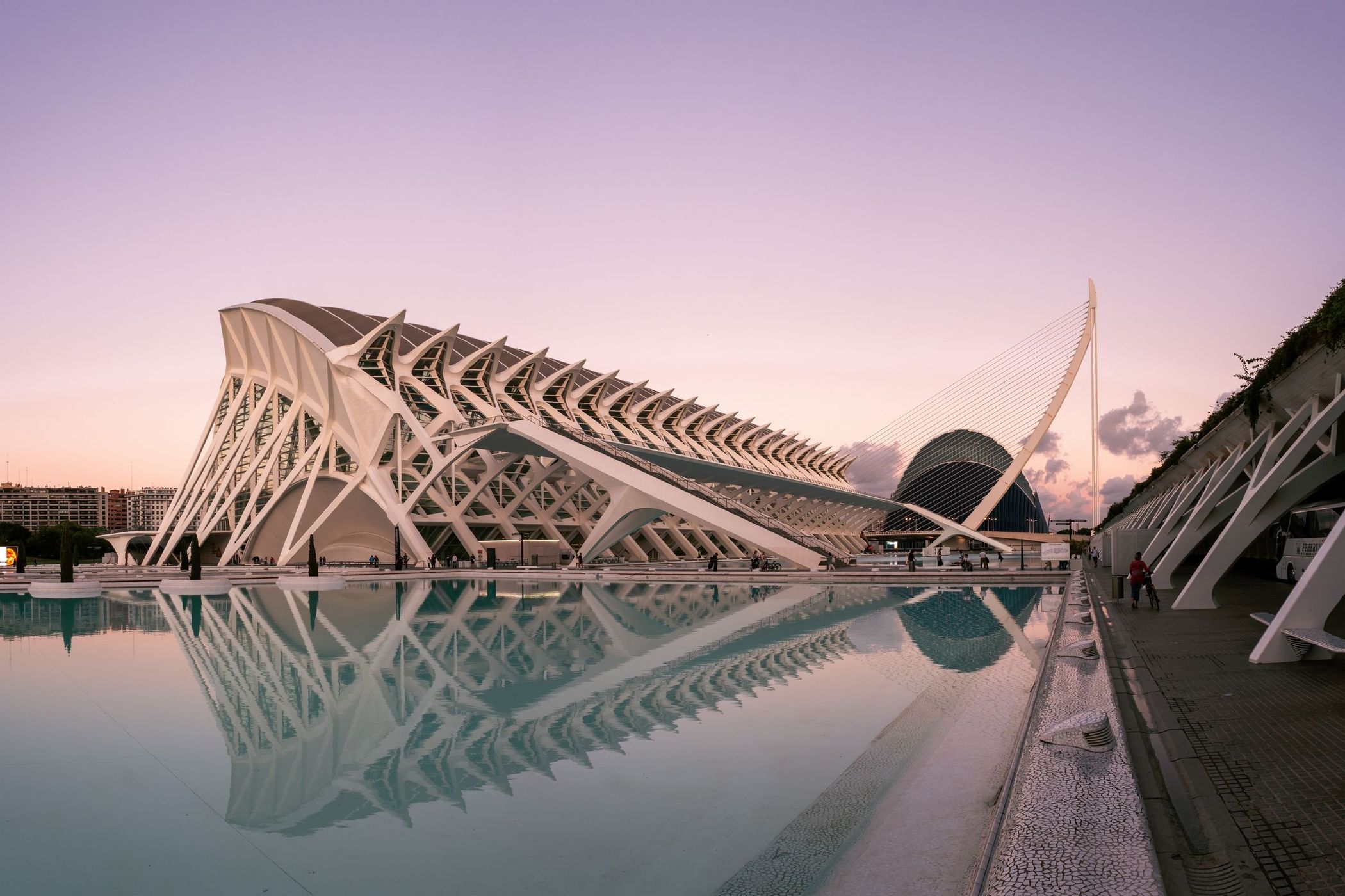Hemisfèric & Ciudad de las Artes, west view, Spain