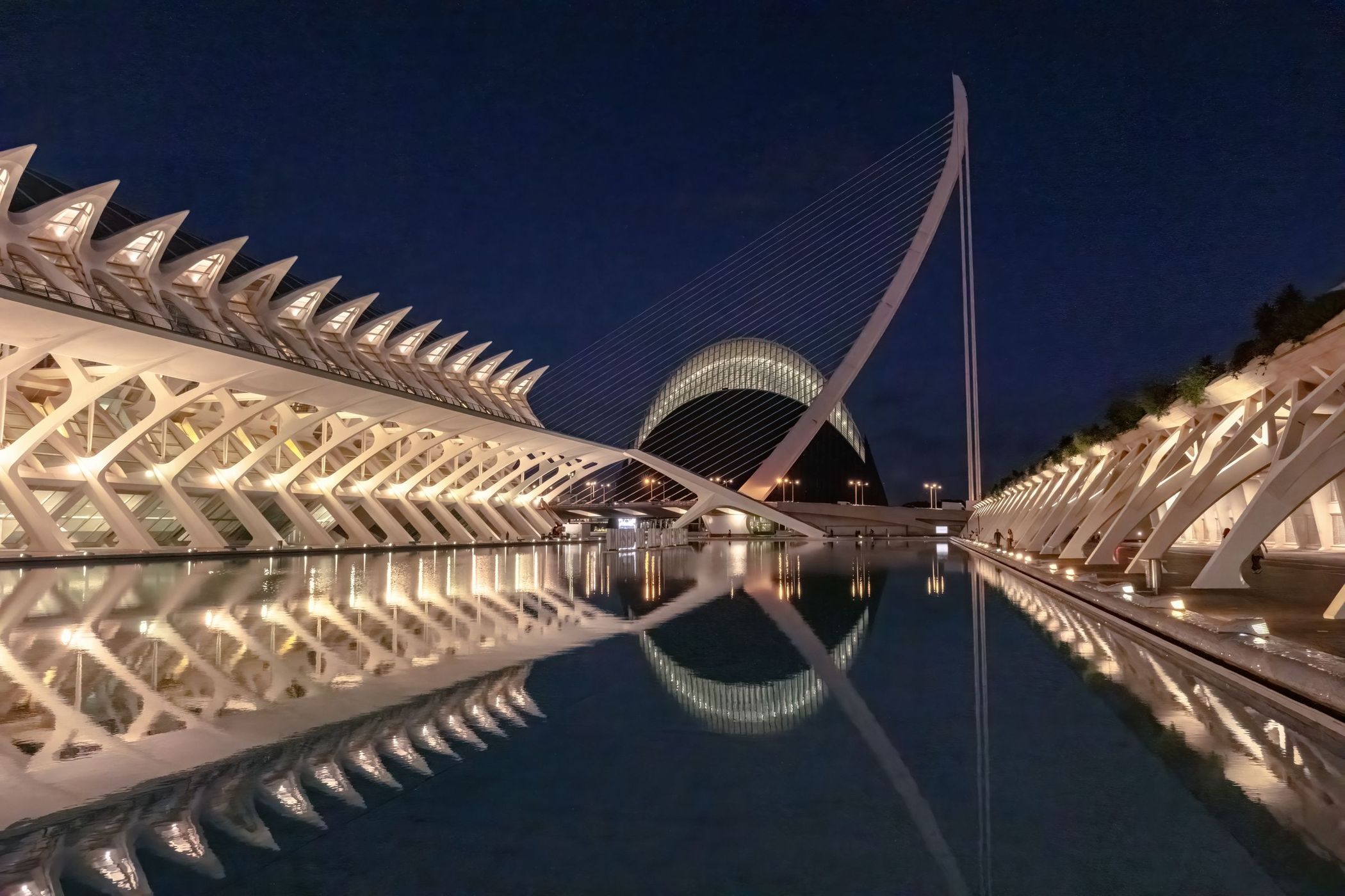 Hemisfèric & Ciudad de las Artes, west view, Spain