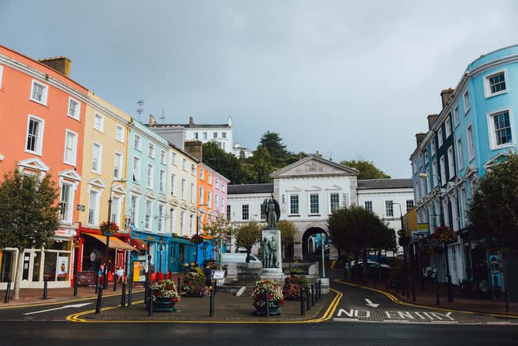 Colorful houses in Cobh, Ireland