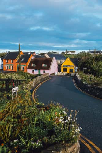 Colorful houses of Doolin, Ireland