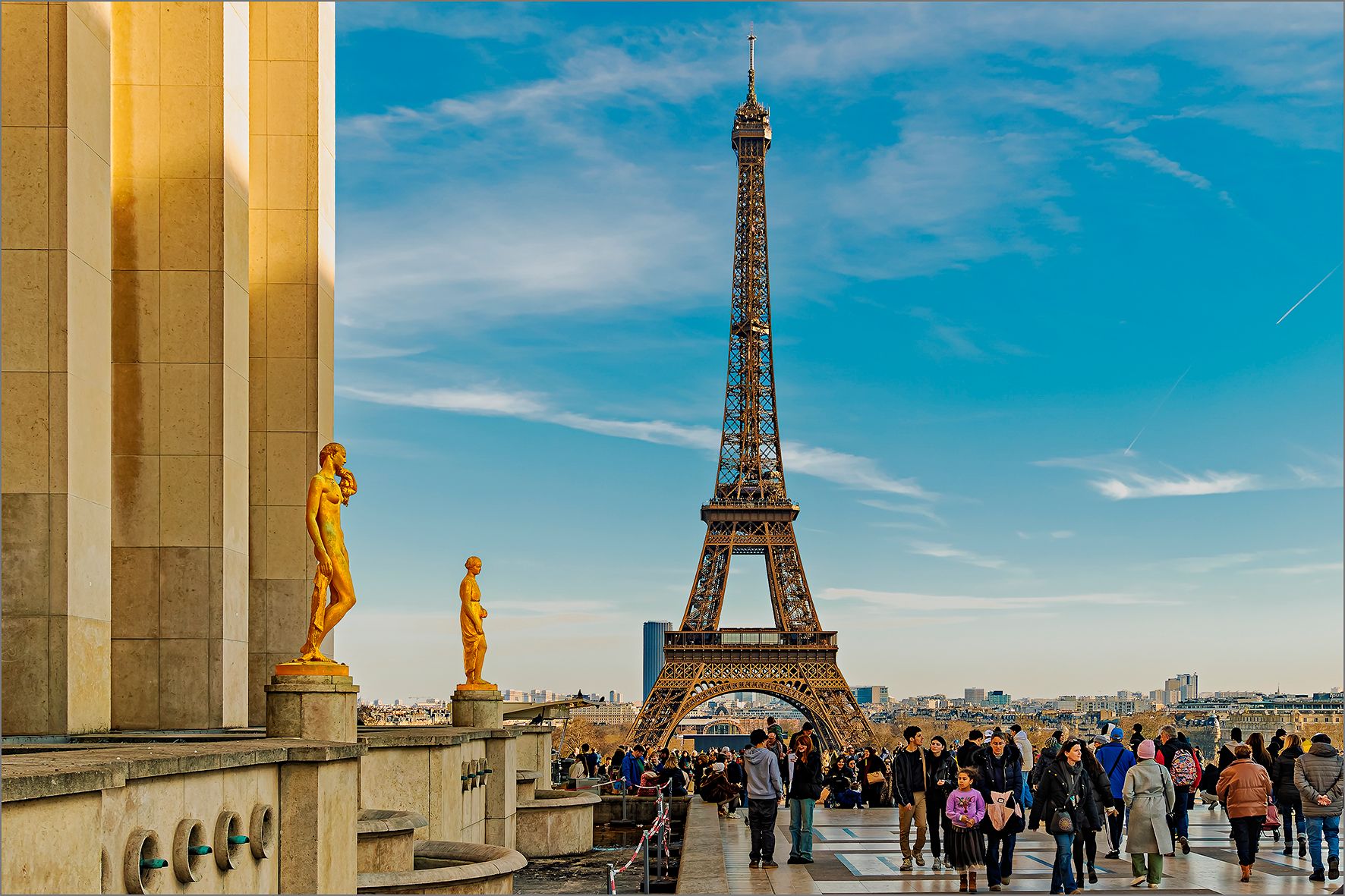 Eiffel Tower from Trocadero, Paris, France
