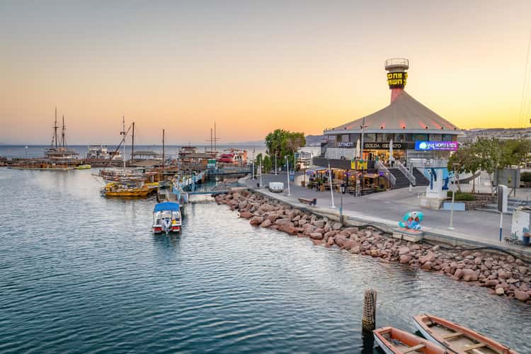 Eilat - Spiral Park from the Bridge