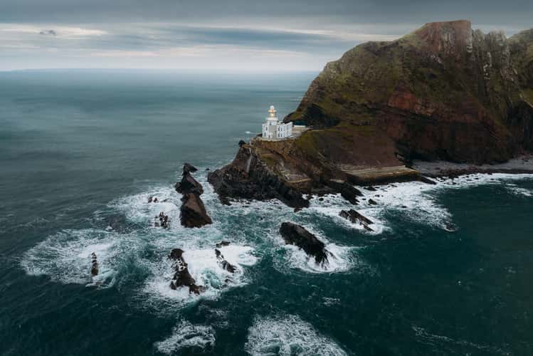 Hardland Point Lighthouse (Drone)