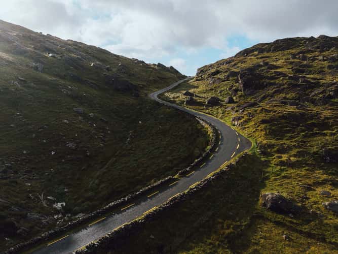 Healy Pass snake curve, Ireland