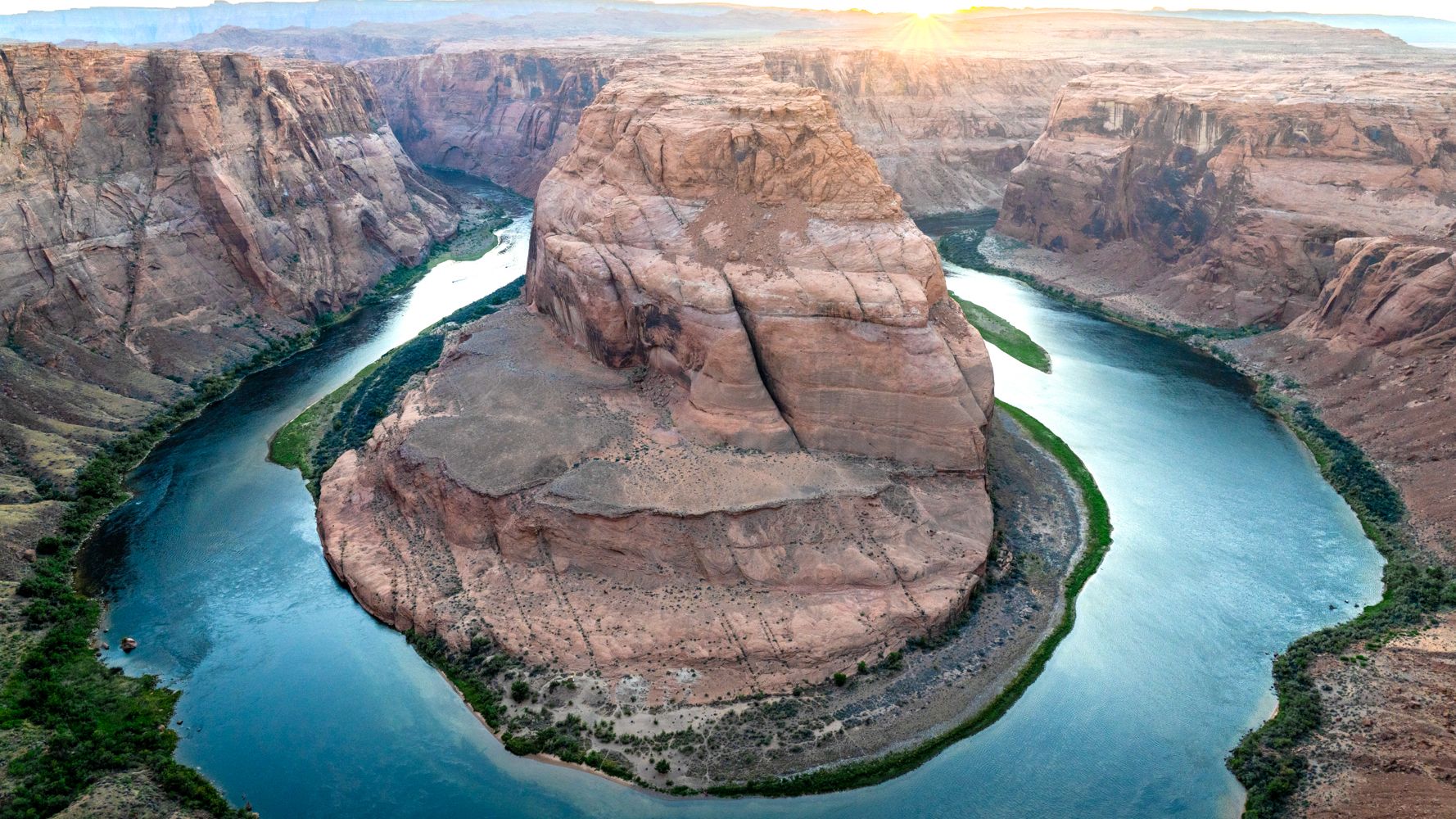 Horseshoe Bend at sunset, Arizona, USA
