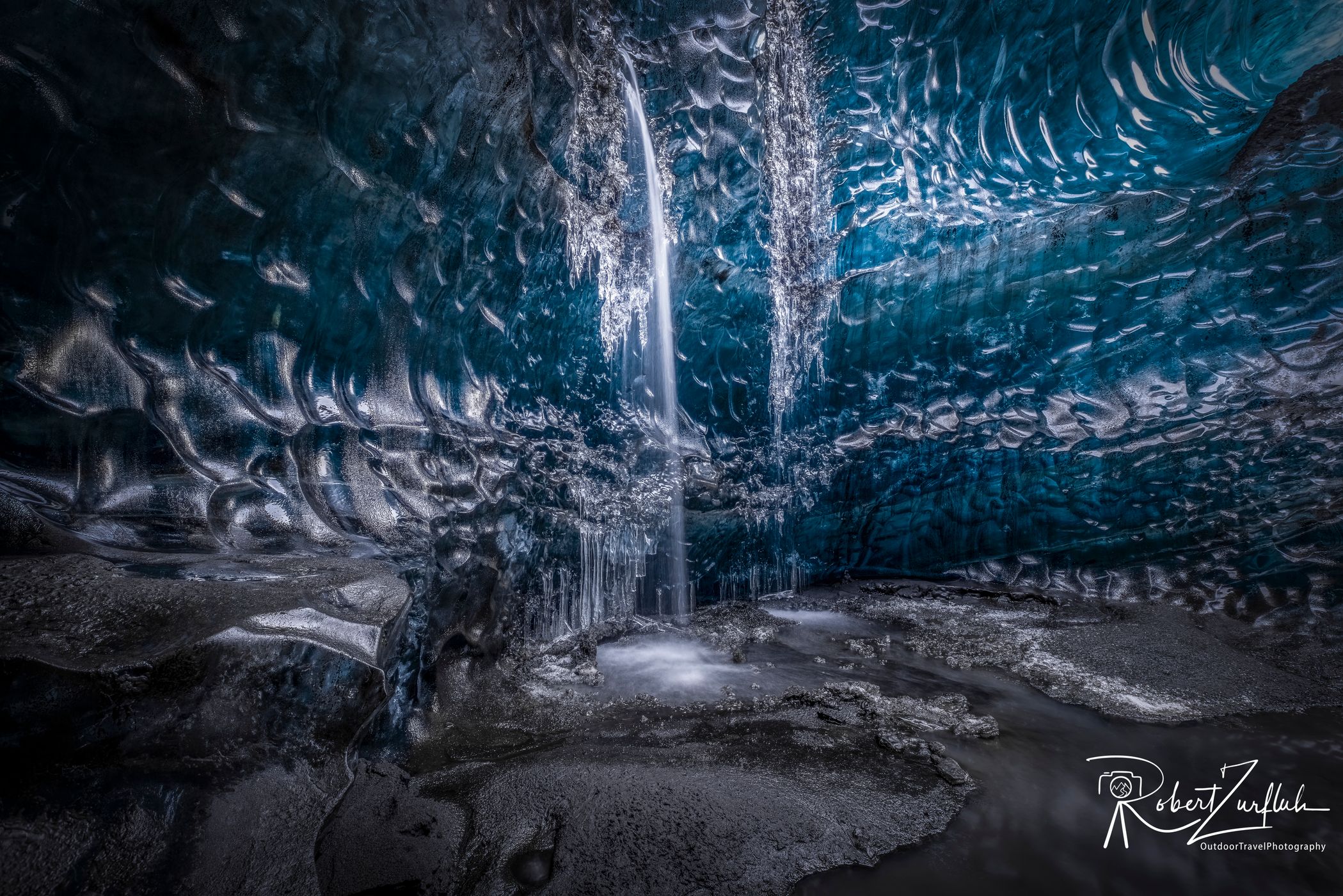 Inside the glacier, Iceland