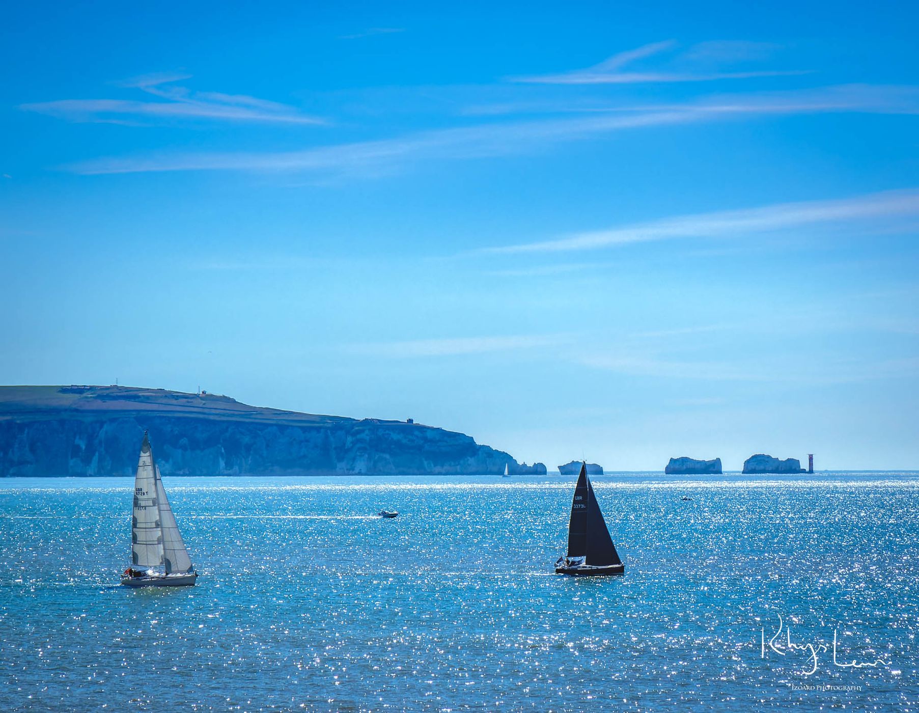 Isle of Wight from Milford on Sea, United Kingdom