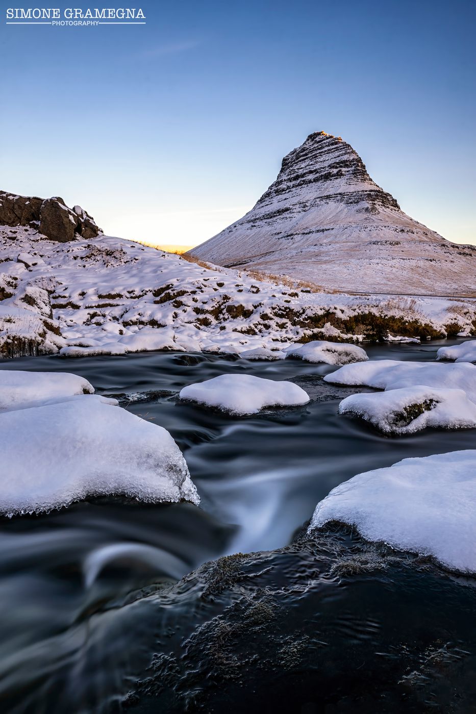 Kirkjufell Waterfall with Kirkjufell, Iceland