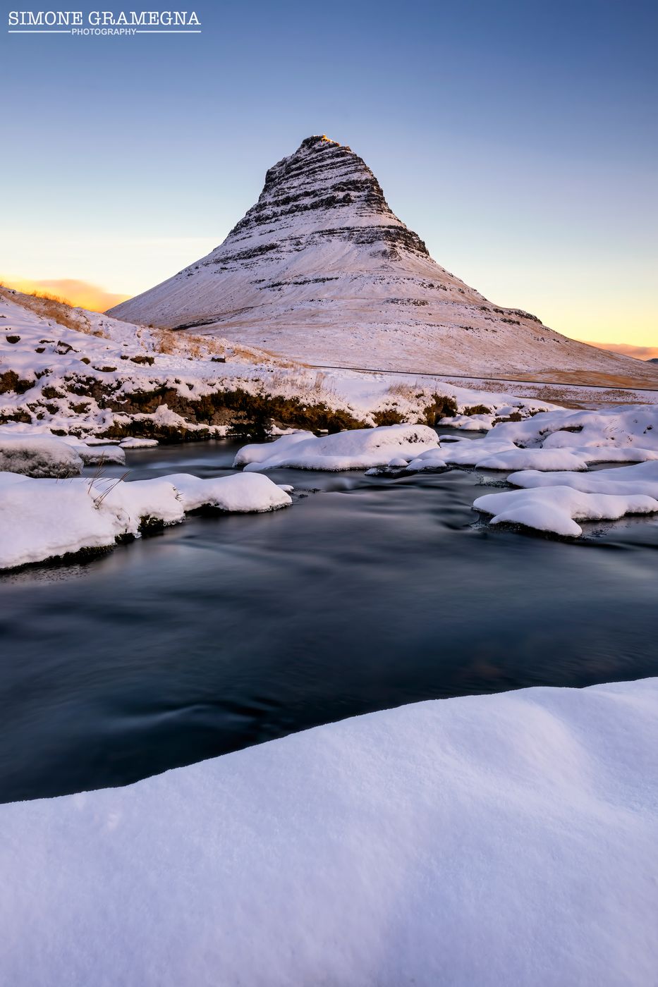 Kirkjufell Waterfall with Kirkjufell, Iceland