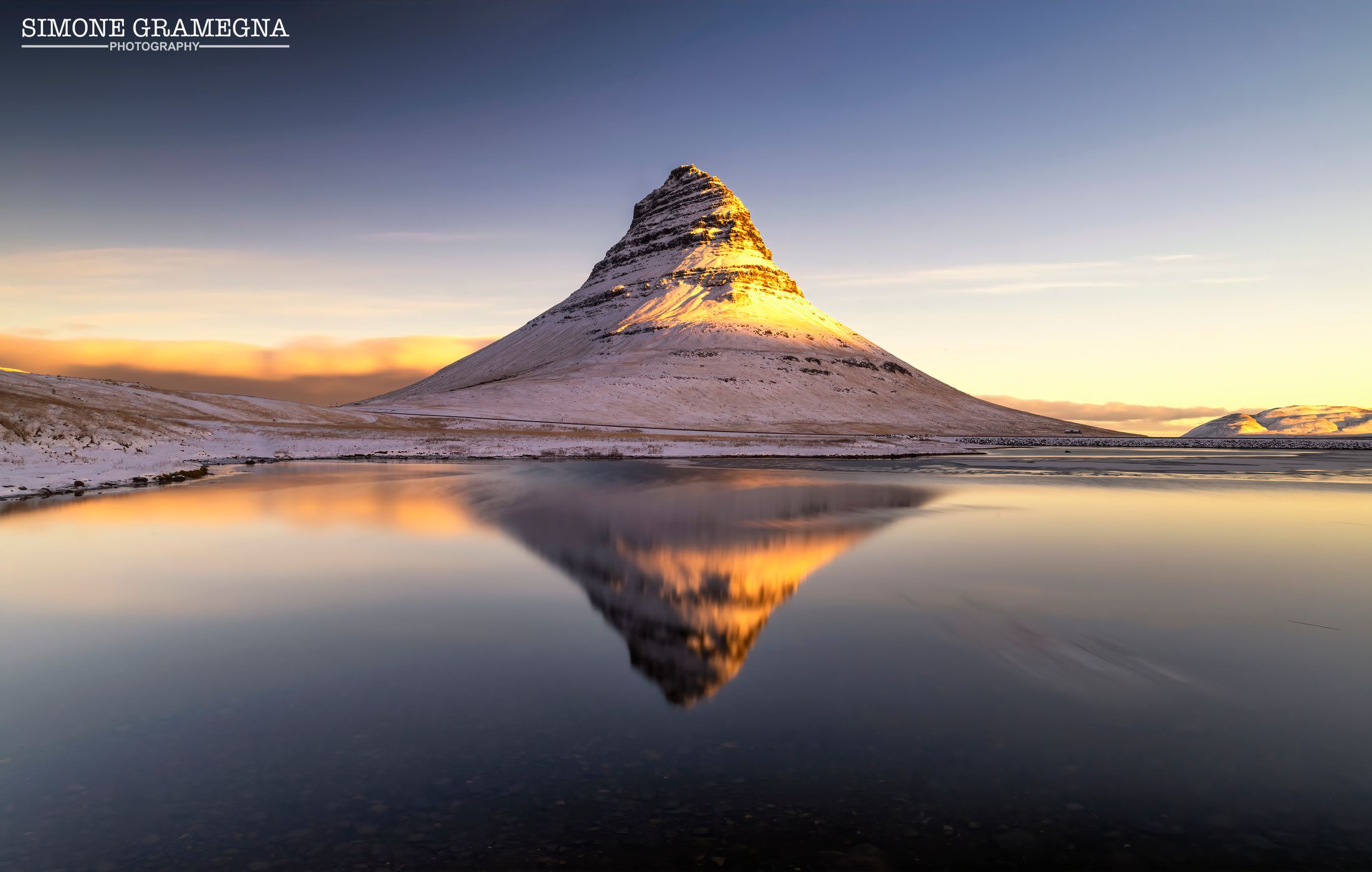 Reflection pool at Kirkjufell, Iceland