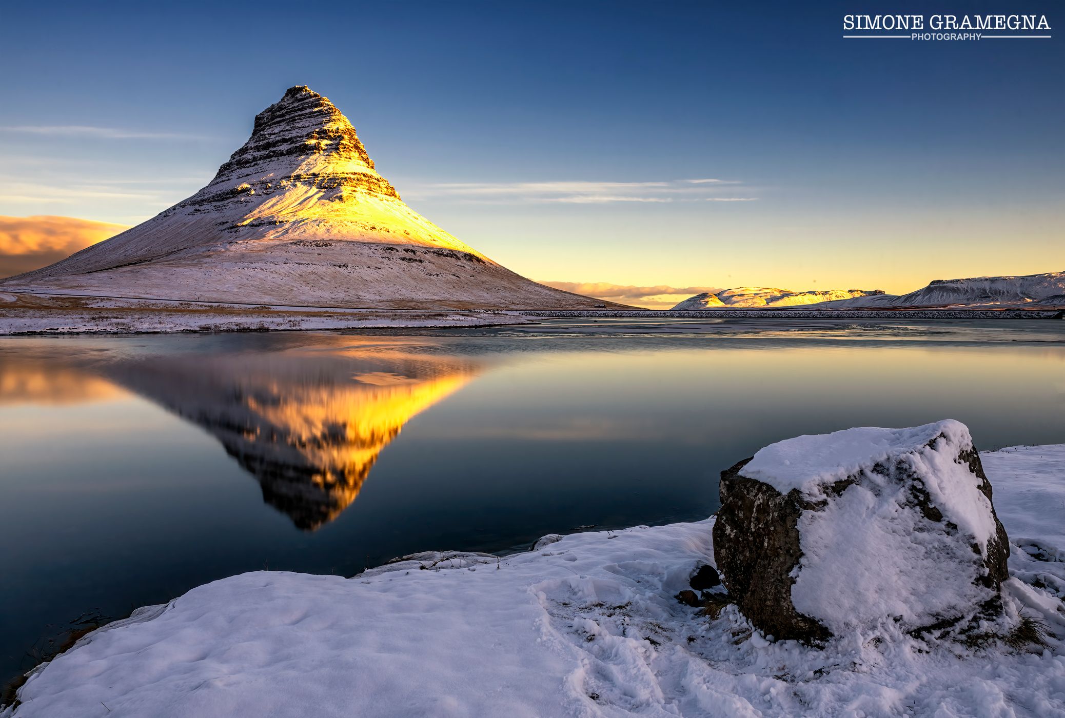 Reflection pool at Kirkjufell, Iceland