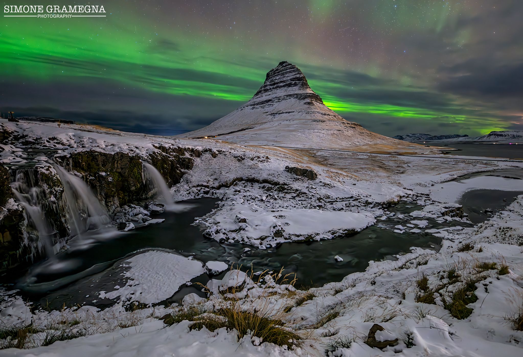 Kirkjufell Waterfall with Kirkjufell, Iceland