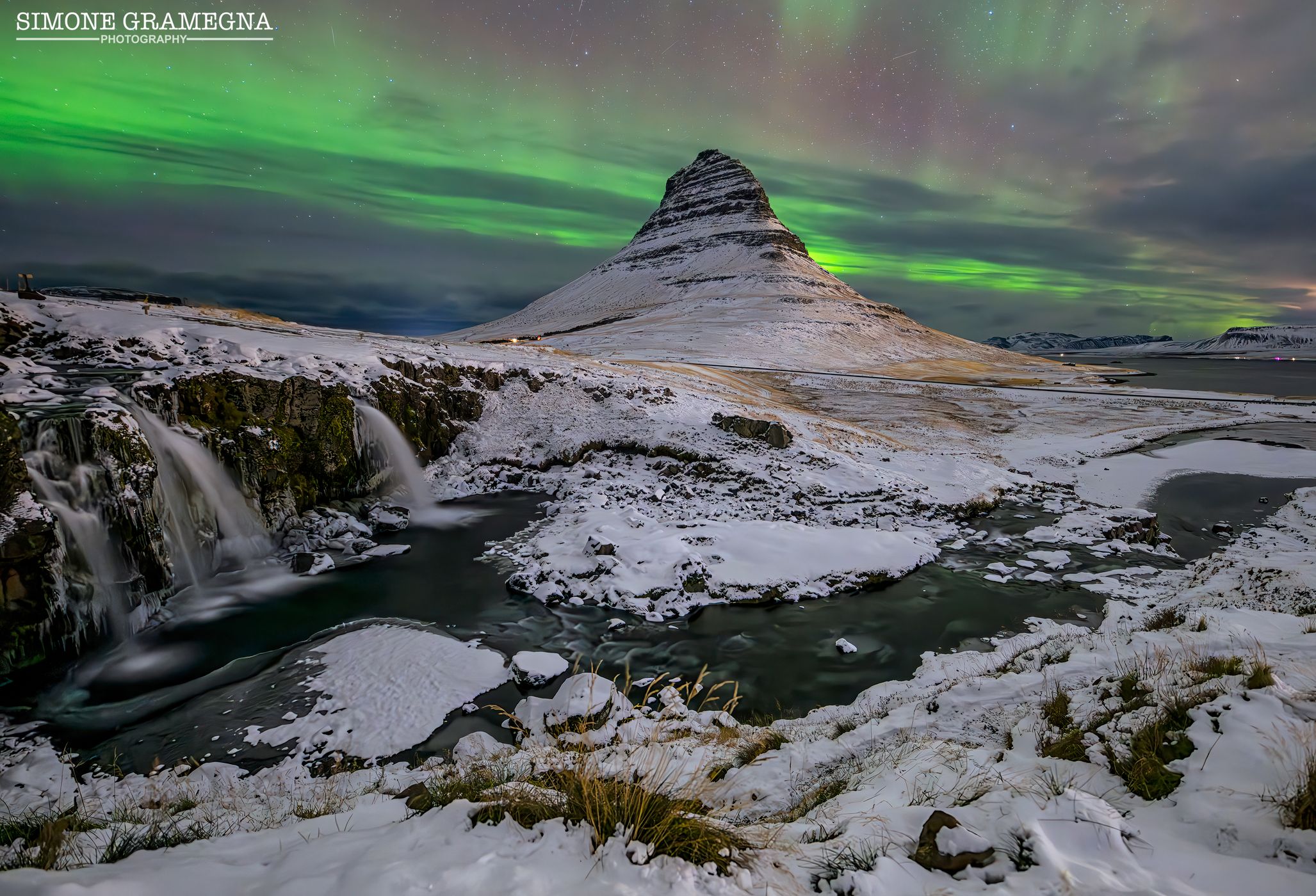 Kirkjufell Waterfall with Kirkjufell, Iceland