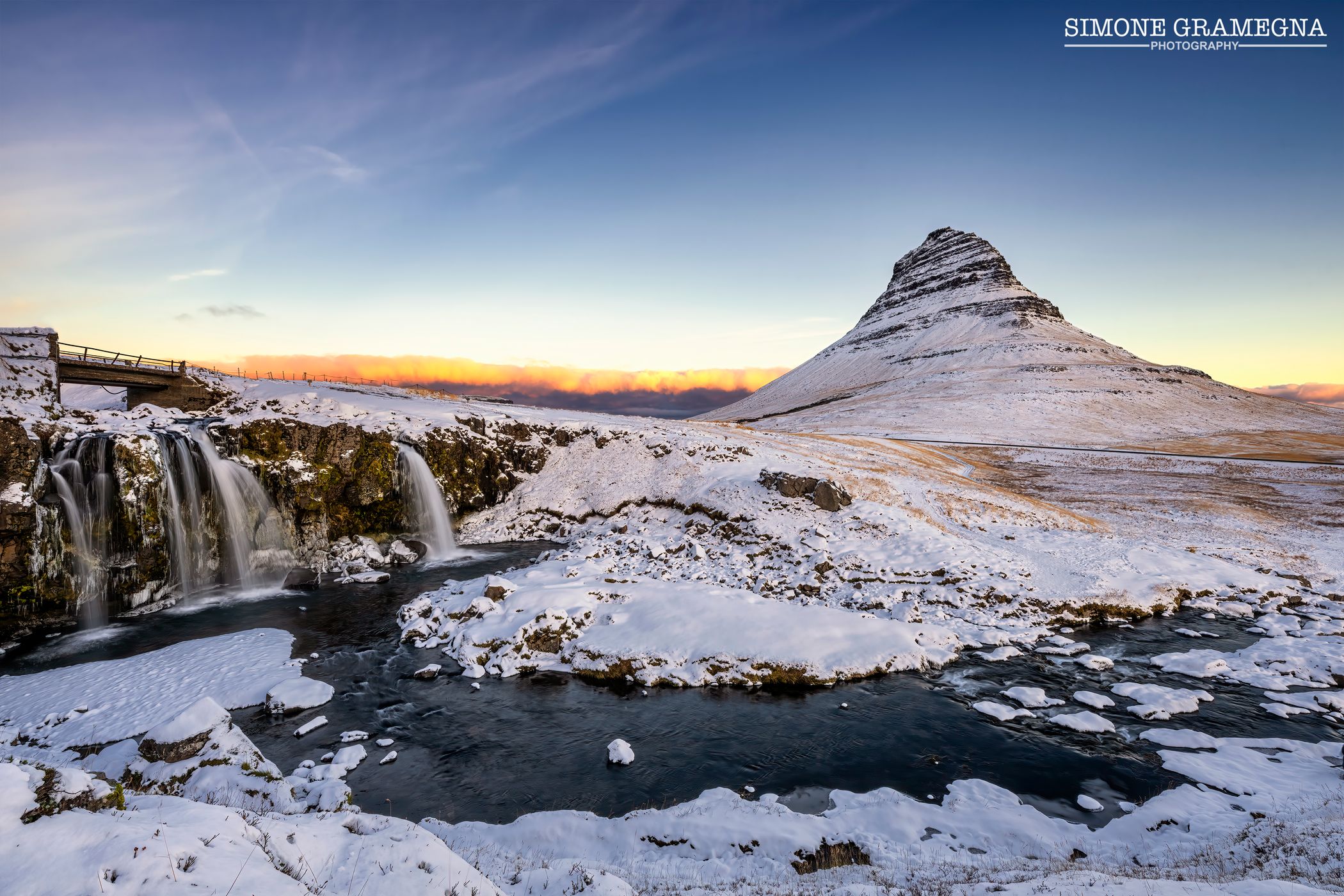 Kirkjufell Waterfall with Kirkjufell, Iceland