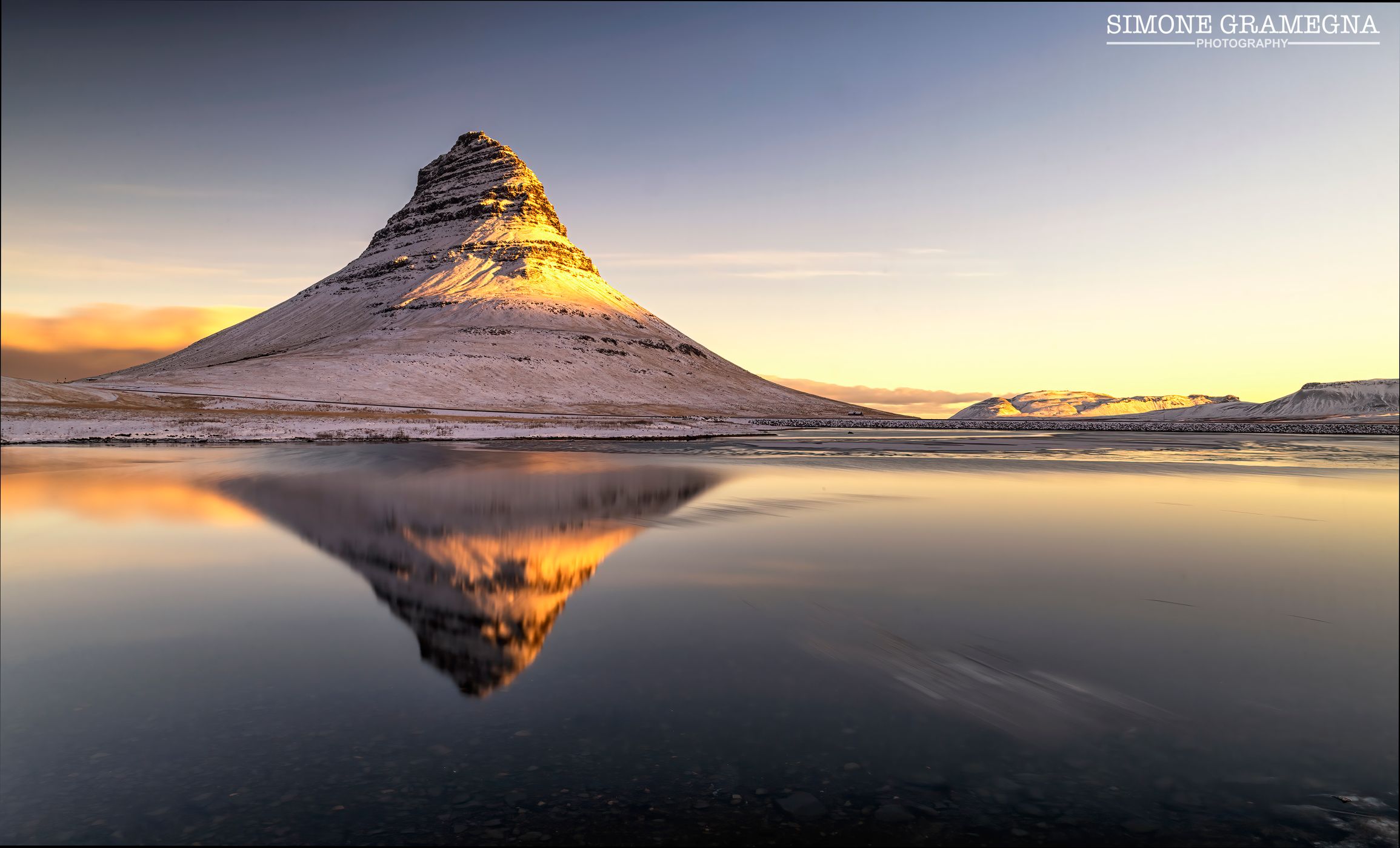 Reflection pool at Kirkjufell, Iceland