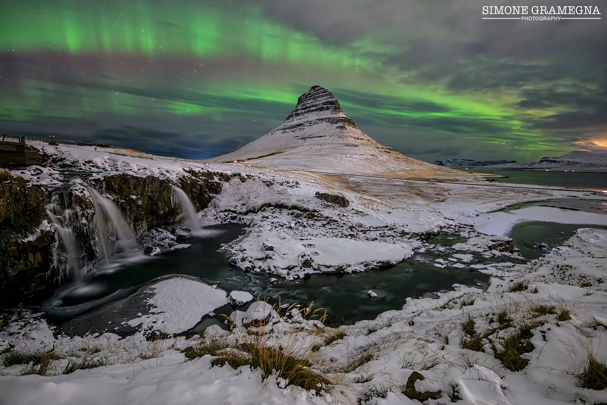 Kirkjufell Waterfall with Kirkjufell, Iceland
