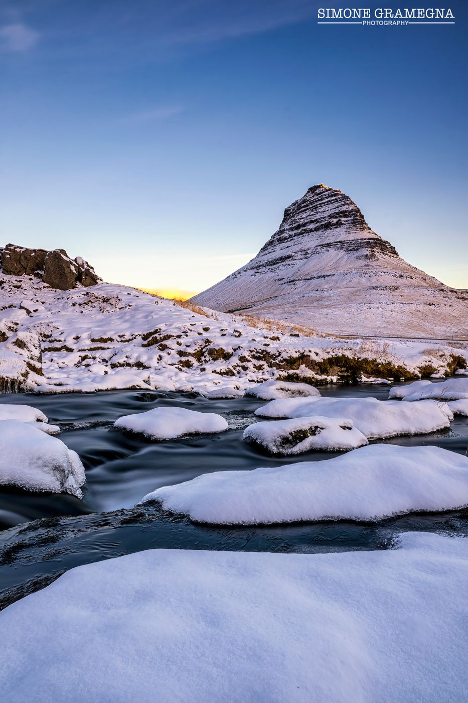 Kirkjufell Waterfall with Kirkjufell, Iceland