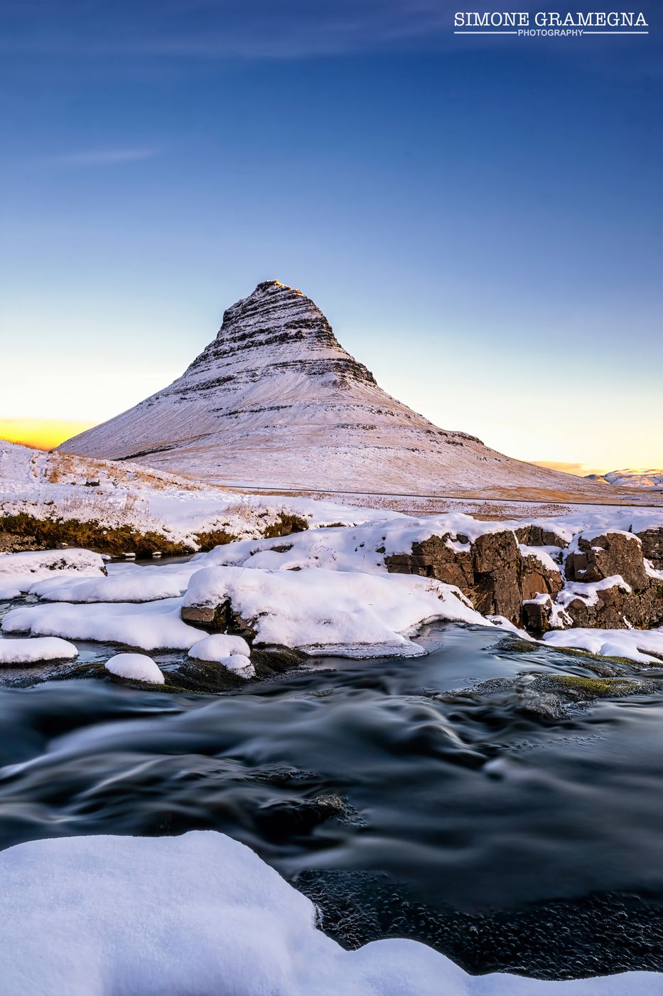 Kirkjufell Waterfall with Kirkjufell, Iceland