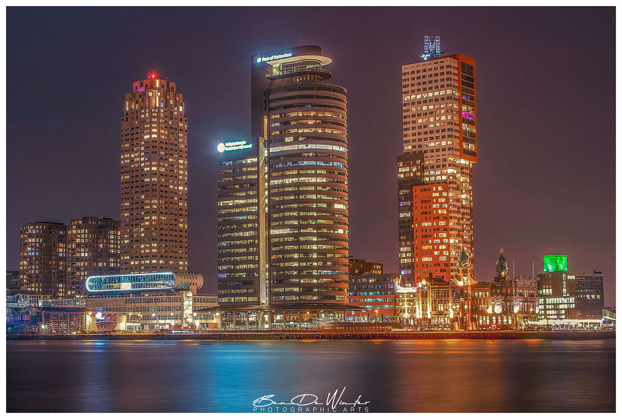Kop van Zuid seen from the Rijnhaven, Netherlands
