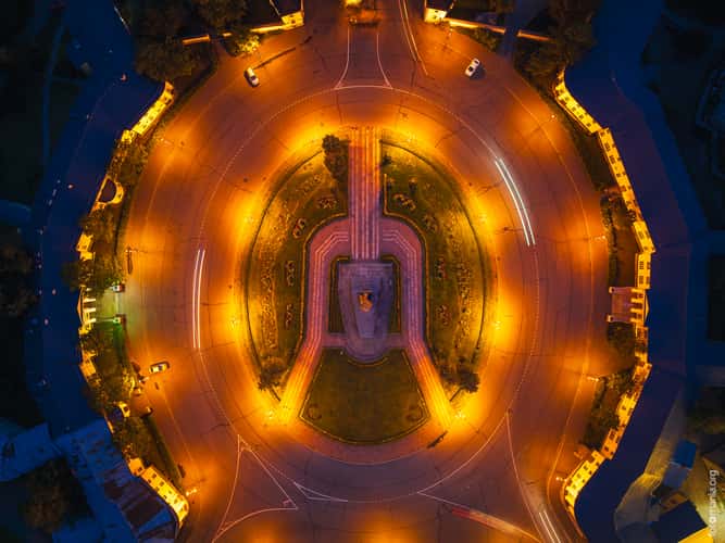 Lenin Square, Petrozavodsk (drone)