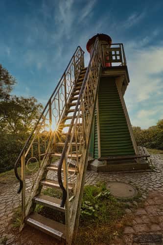Lighthouse Bunthäuser Spitze, Hamburg [Drone]