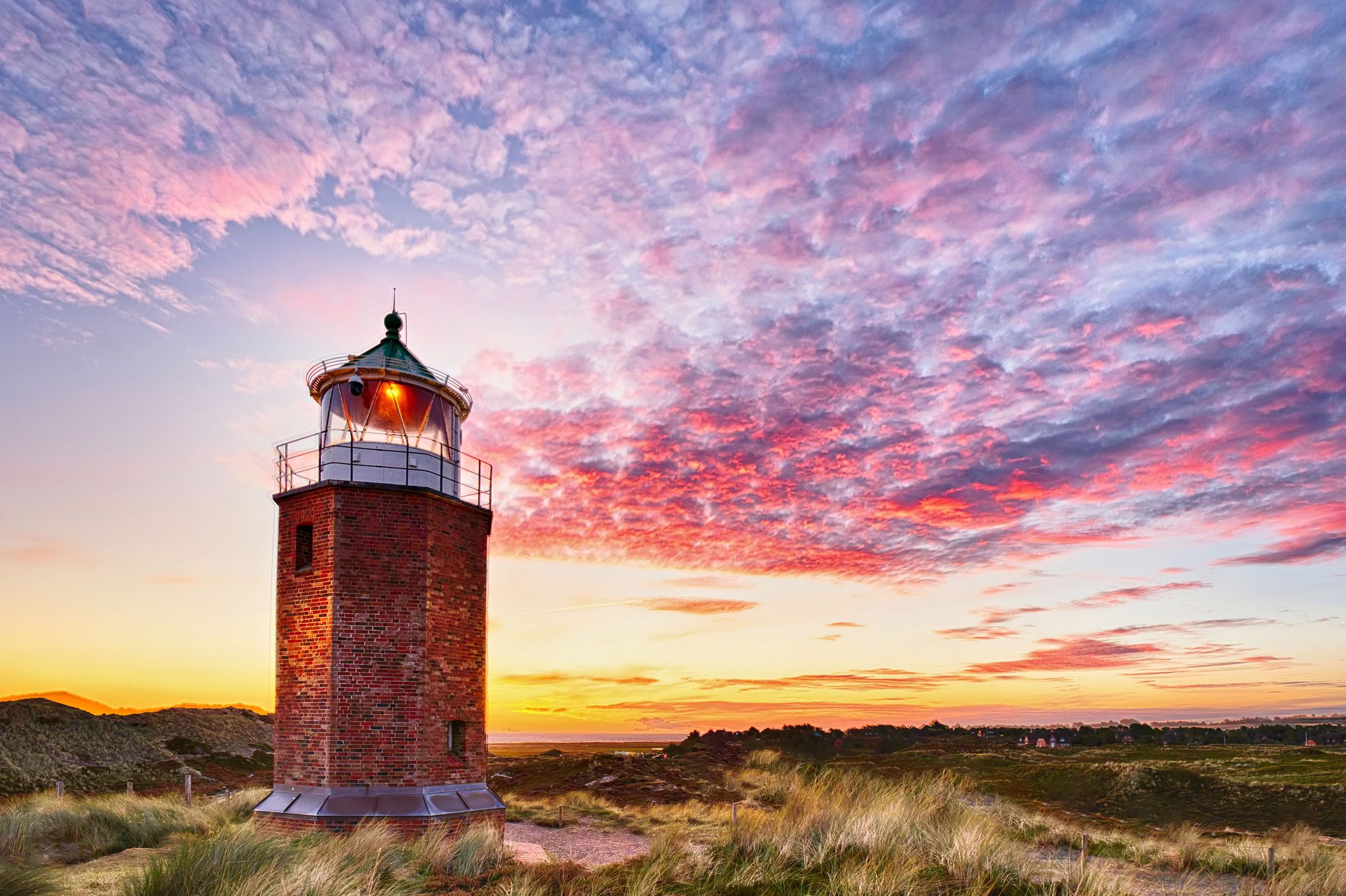 Lighthouse Quermarkenfeuer Rotes Kliff, Kampen, Germany