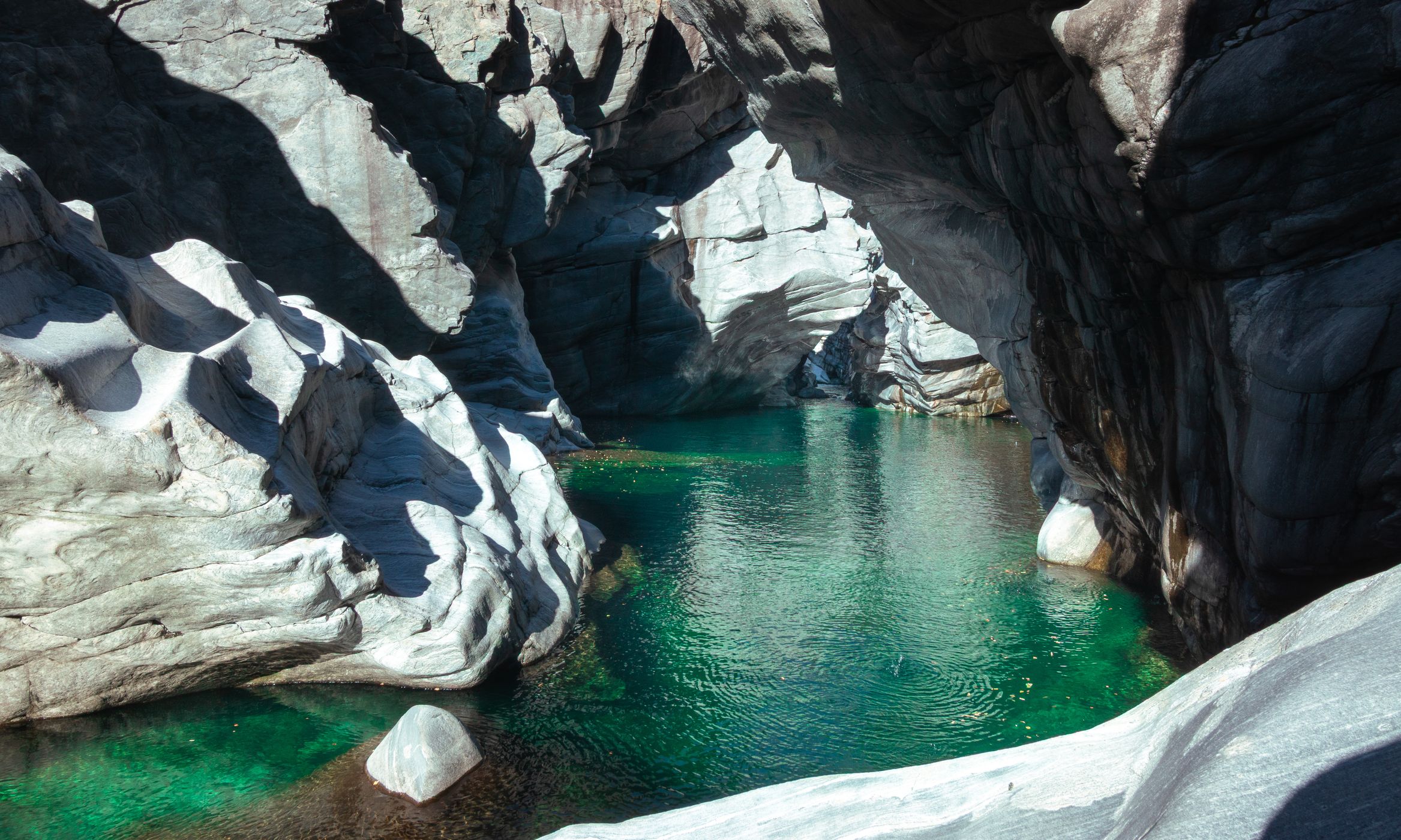 Maggia river near Locarno, Switzerland