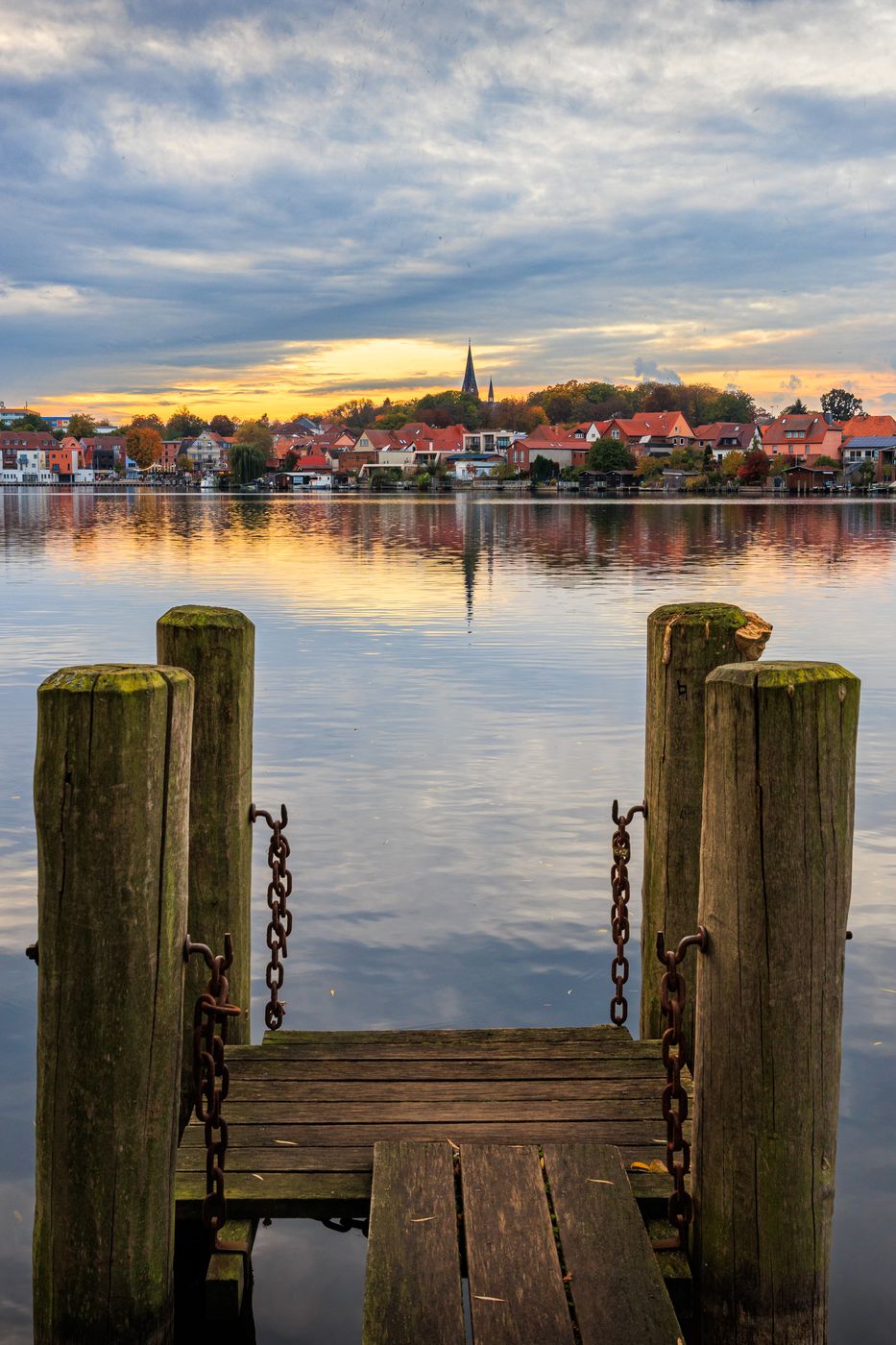Malchow city view, Germany