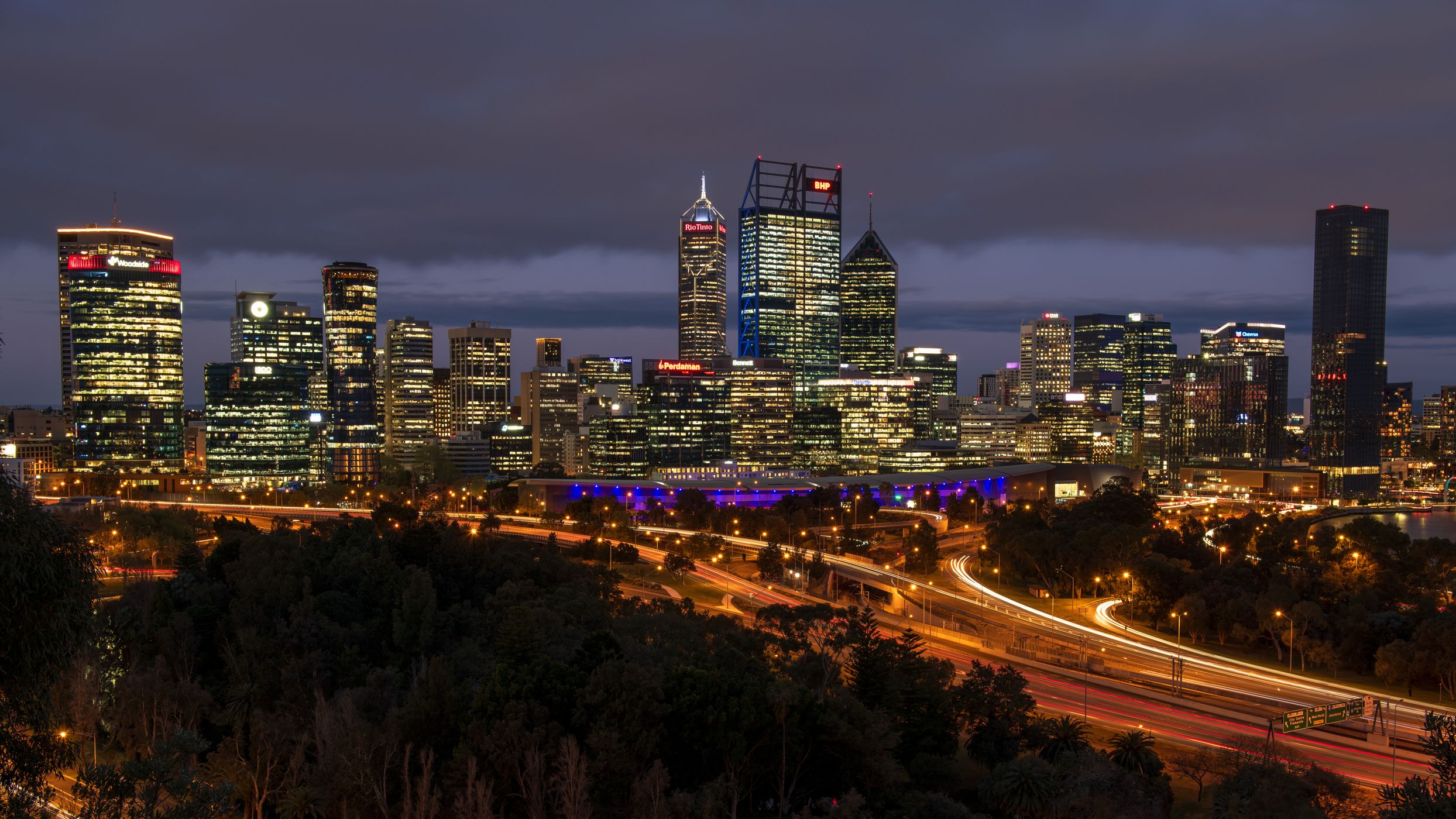 Perth City from Kings Park, Western Australia, Australia