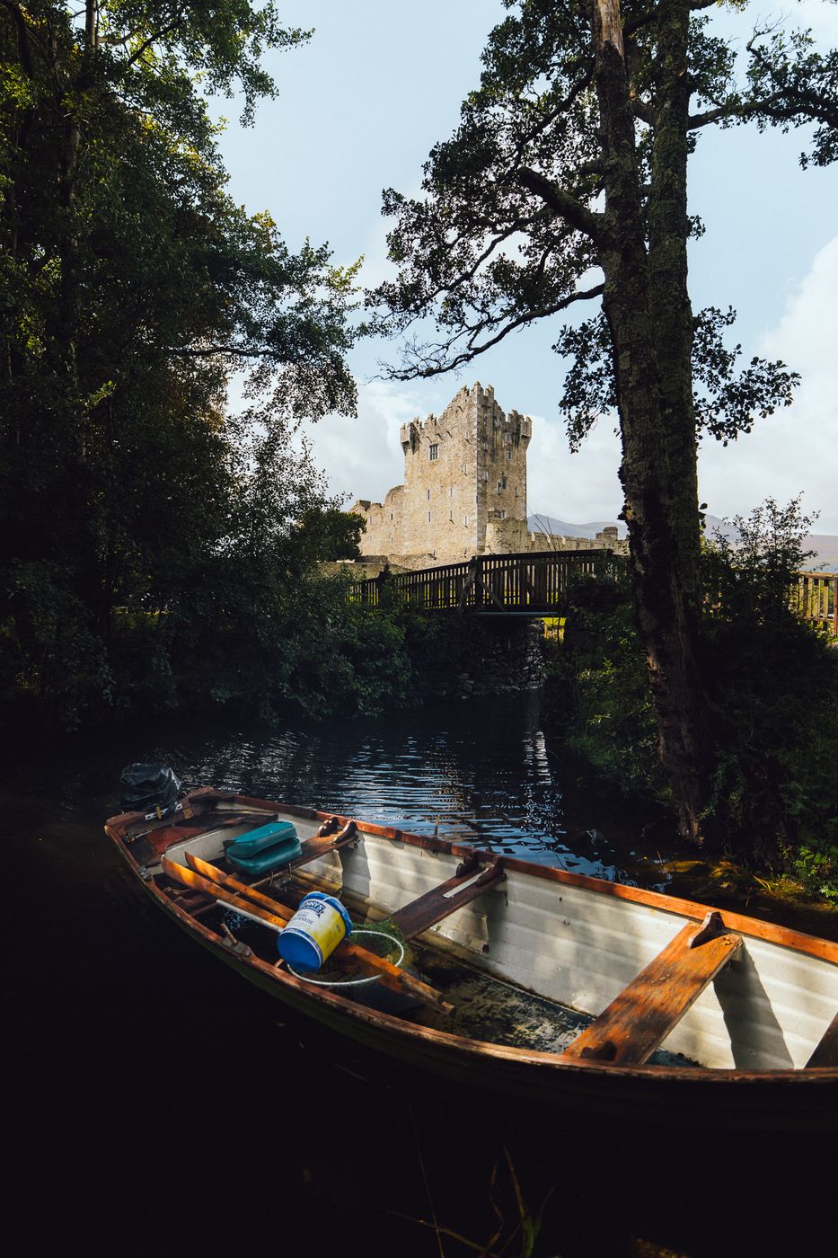 Pleasure Boats near Ross Castle Co Kerry, Ireland